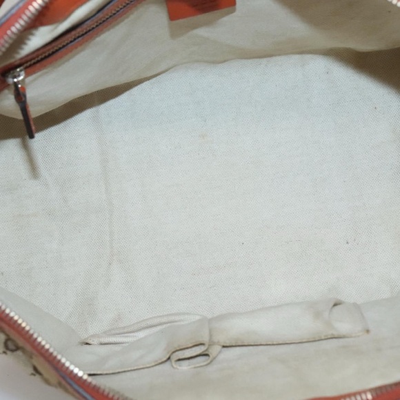 SOLD 🛑 GUCCI GG Canvas Sherry Line Hand Bag 2way Blue Beige Orange - Picture 11 of 17